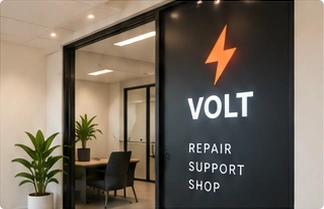 Illustration of a V0LT Home Lab entrance